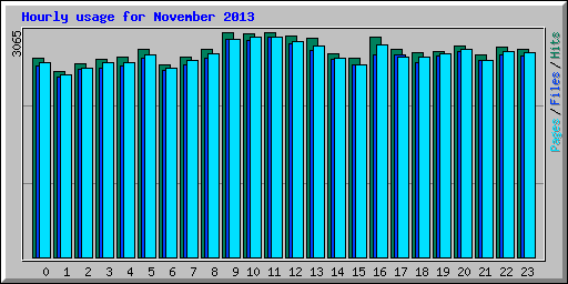 Hourly usage for November 2013