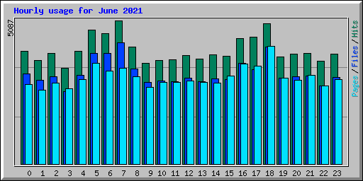 Hourly usage for June 2021