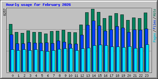 Hourly usage for February 2026